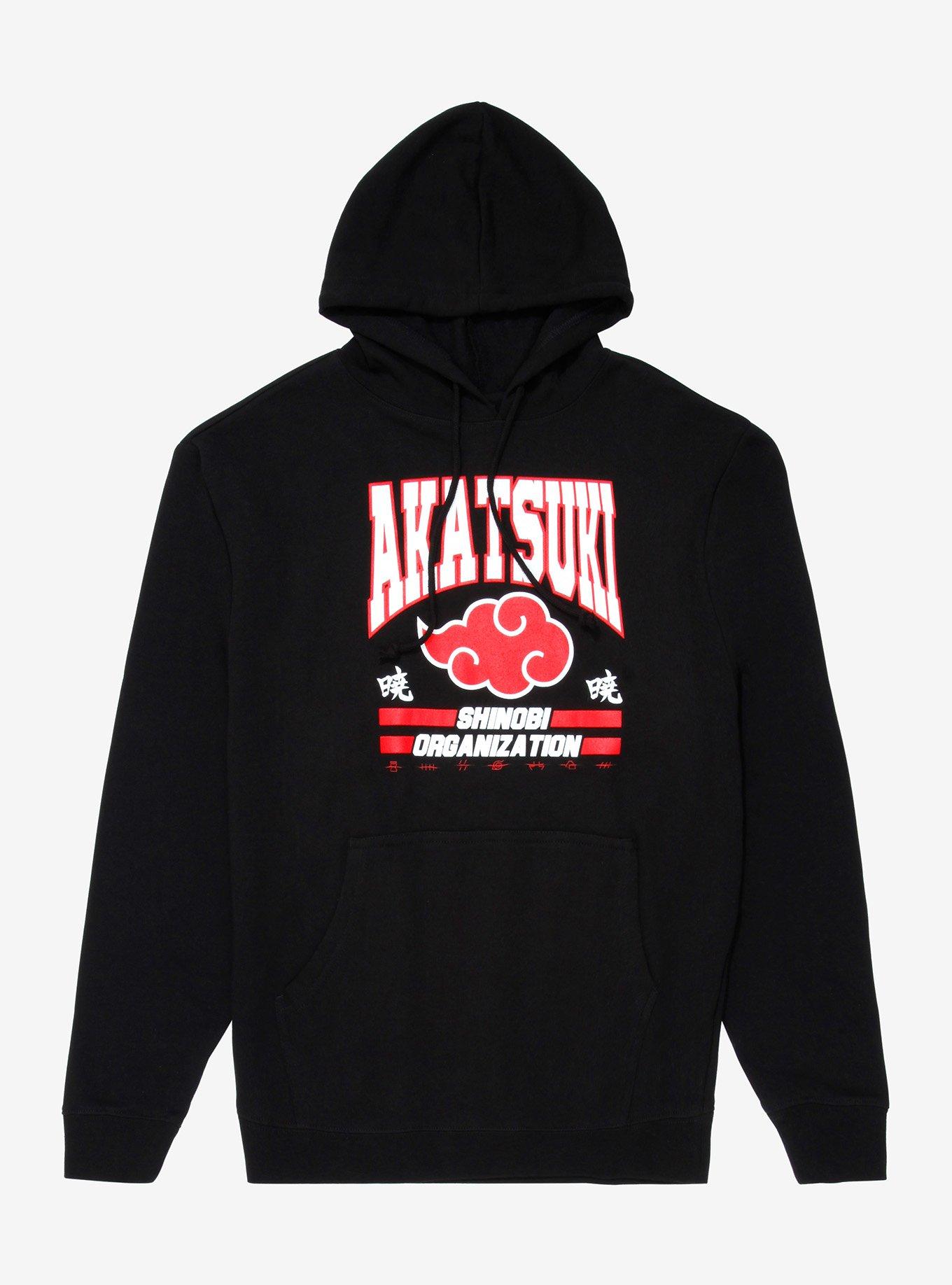 Naruto Shippuden Akatsuki Shinobi Organization Hoodie - BoxLunch Exclusive, BLACK, hi-res