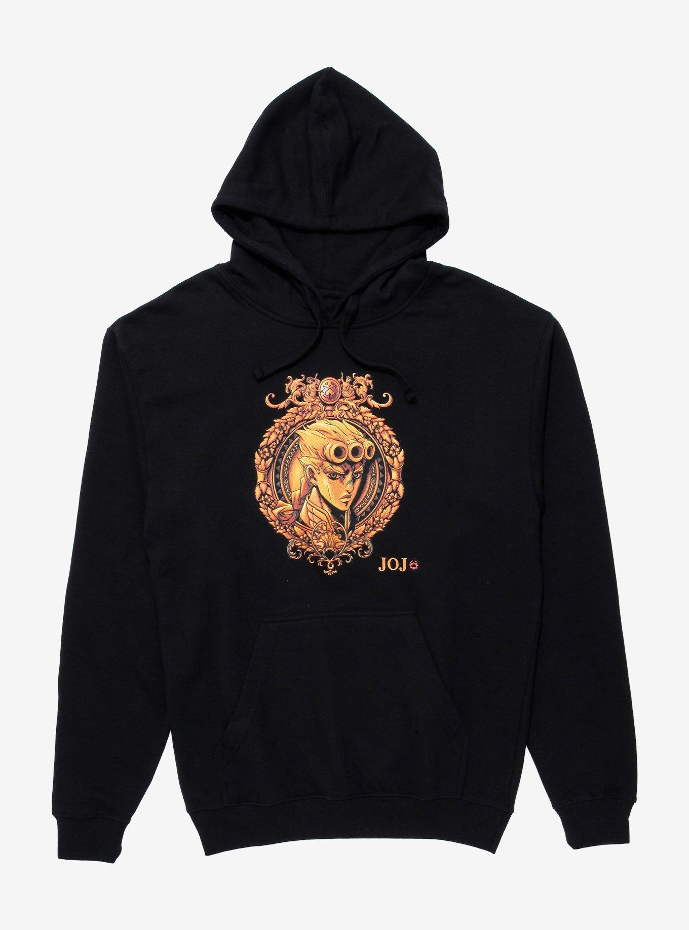 JoJo's Bizarre Adventure Giorno Giovanna Crest Hoodie - BoxLunch Exclusive, BLACK, hi-res