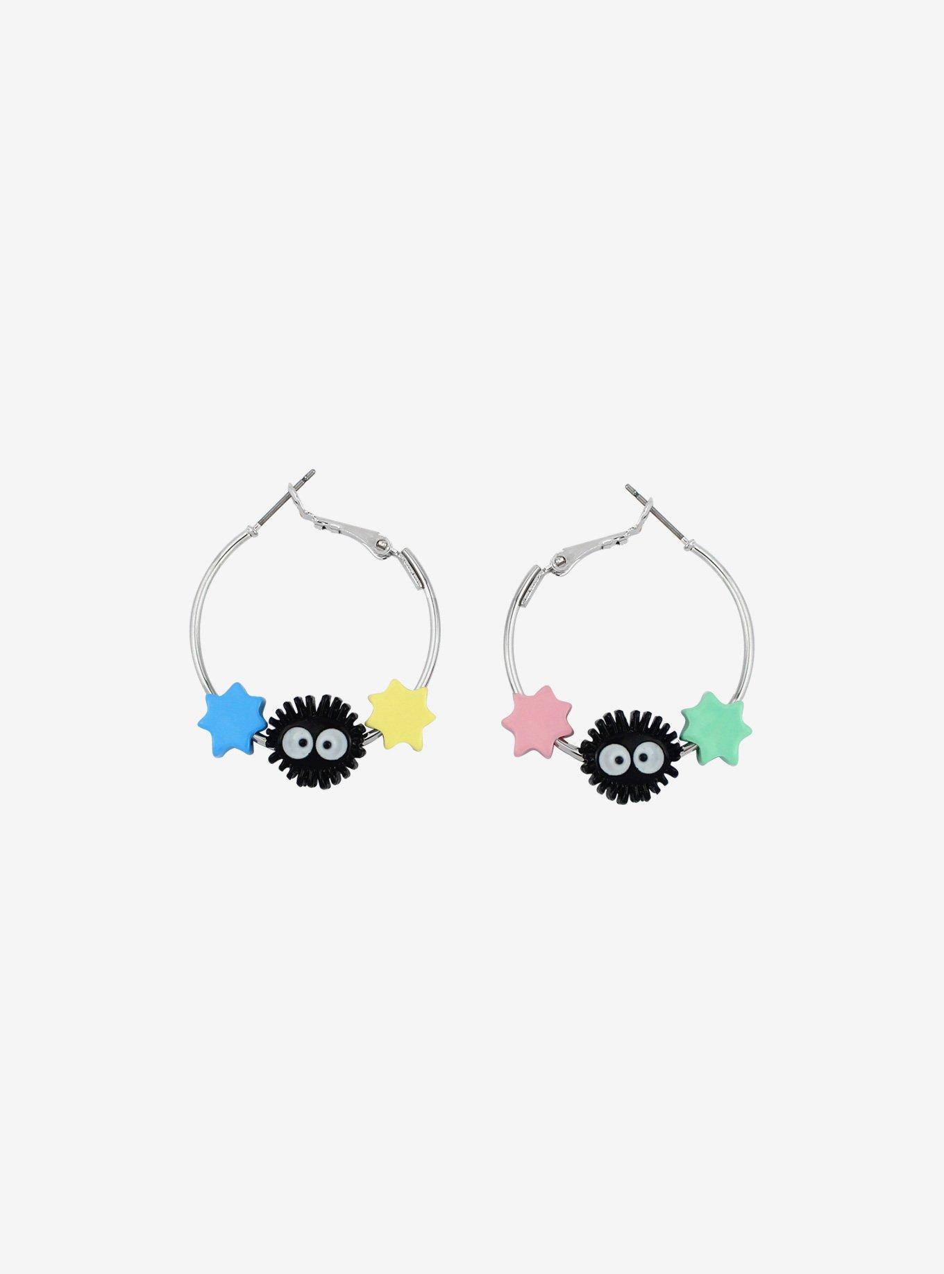 Studio Ghibli Spirited Away Soot Sprite Hoop Earrings, , hi-res