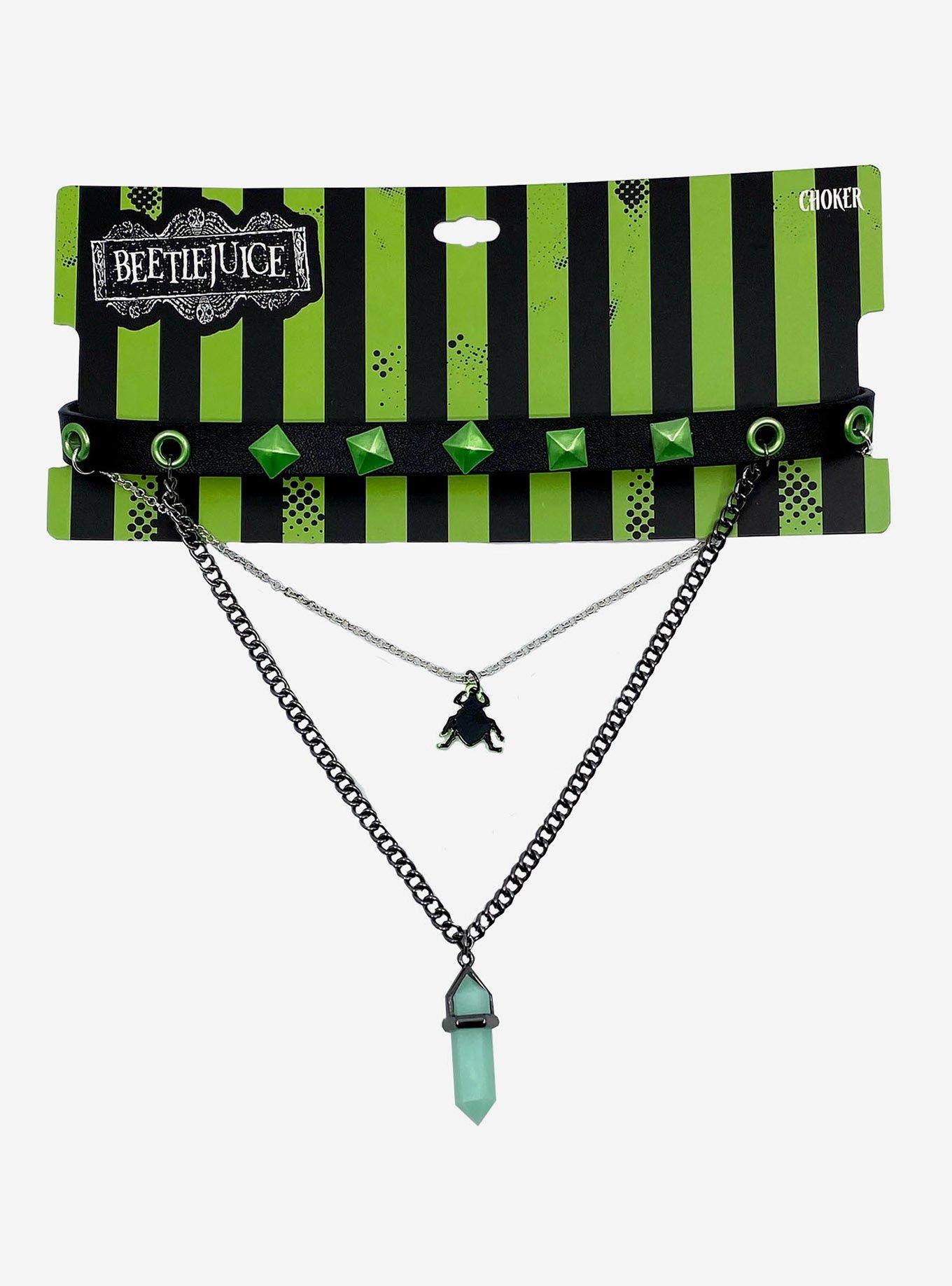 Beetlejuice Stud Crystal Choker Hot Topic