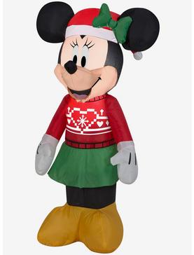 Plus Size Disney Minnie Mouse Minnie In Ugly Sweater Small Airblown, , hi-res