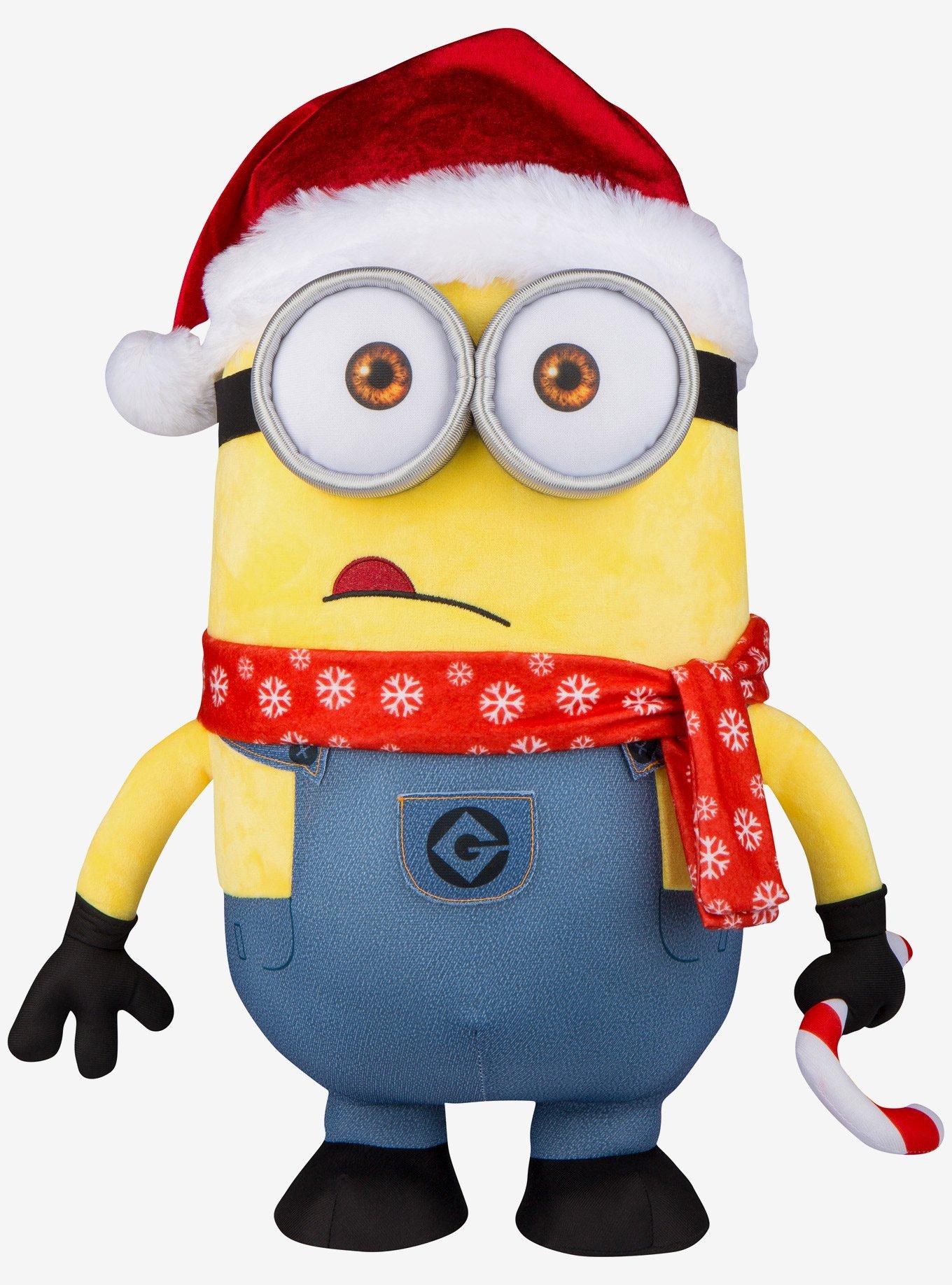 Minions Tom With Scarf And Candy Cane Holiday Greeter, , hi-res