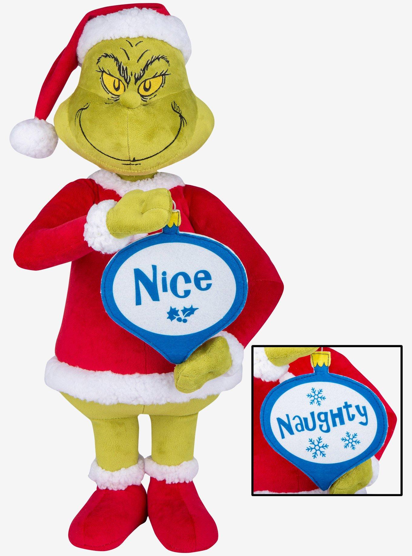 Grinch With Naughty And Nice Ornament Holiday Greeter, , hi-res