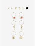 Sailor Moon Compact & Keys Hoop & Stud Earring Set, , hi-res