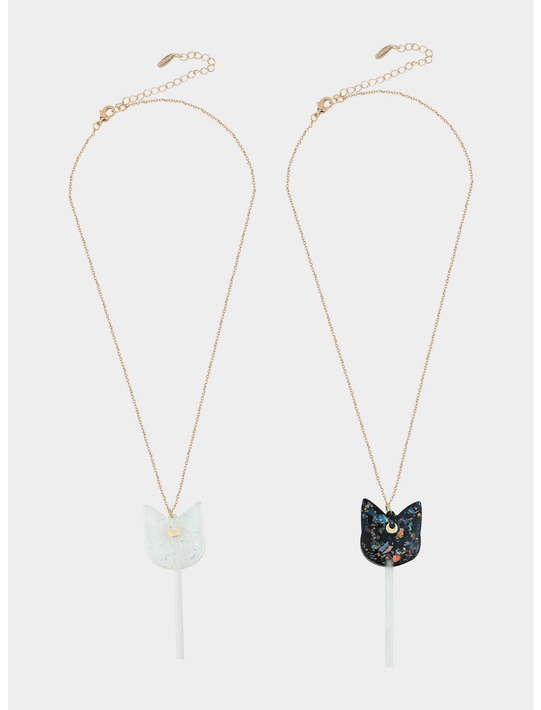 Sailor Moon Luna & Artemis Sparkle Lollipop Best Friend Necklace Set, , hi-res