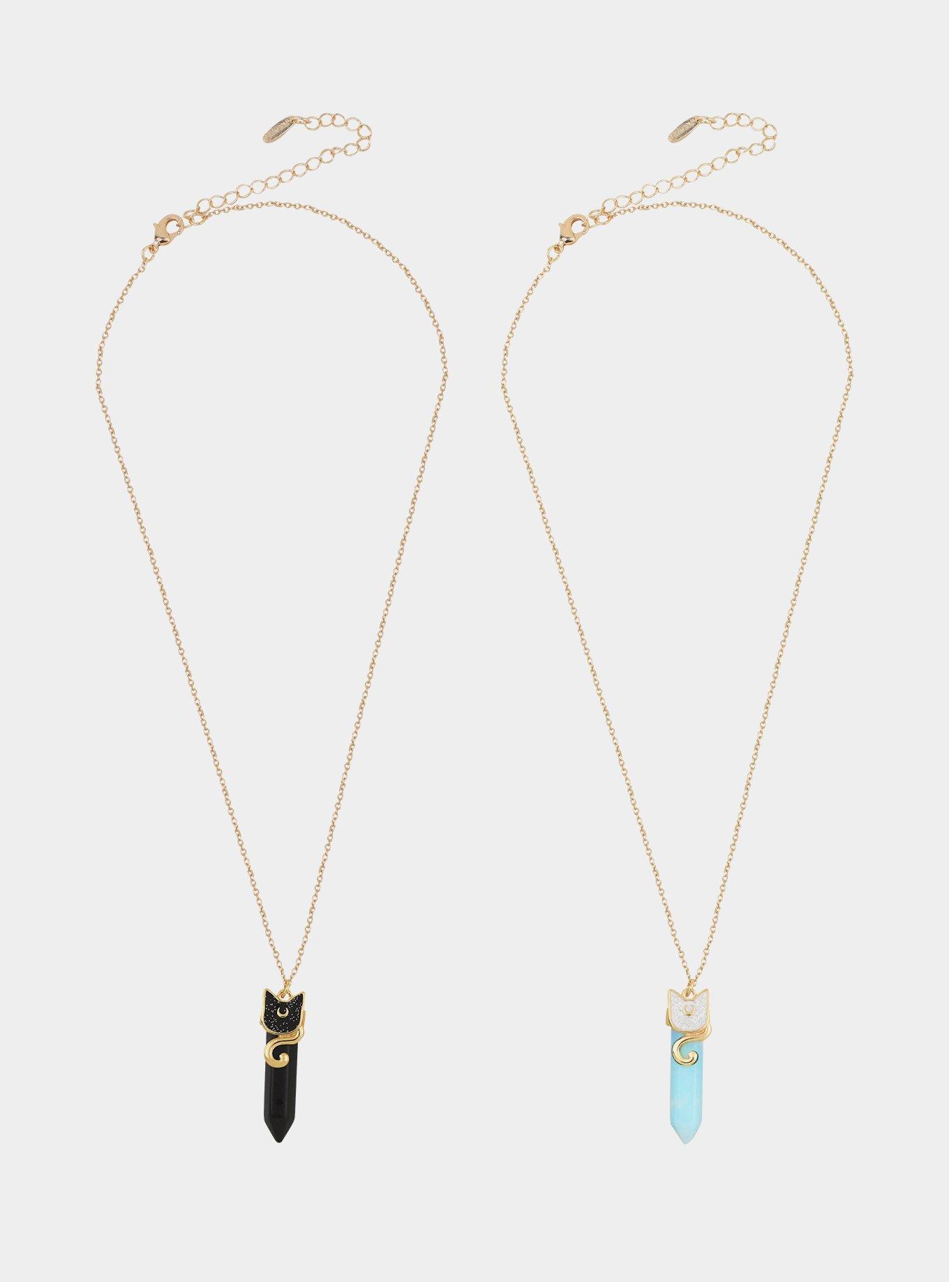Sailor Moon Luna & Artemis Crystal Best Friend Necklace Set, , hi-res