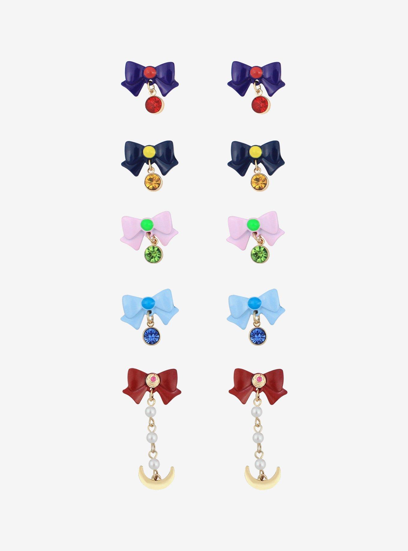 Sailor Moon Guardian Bows Stud Earring Set, , hi-res