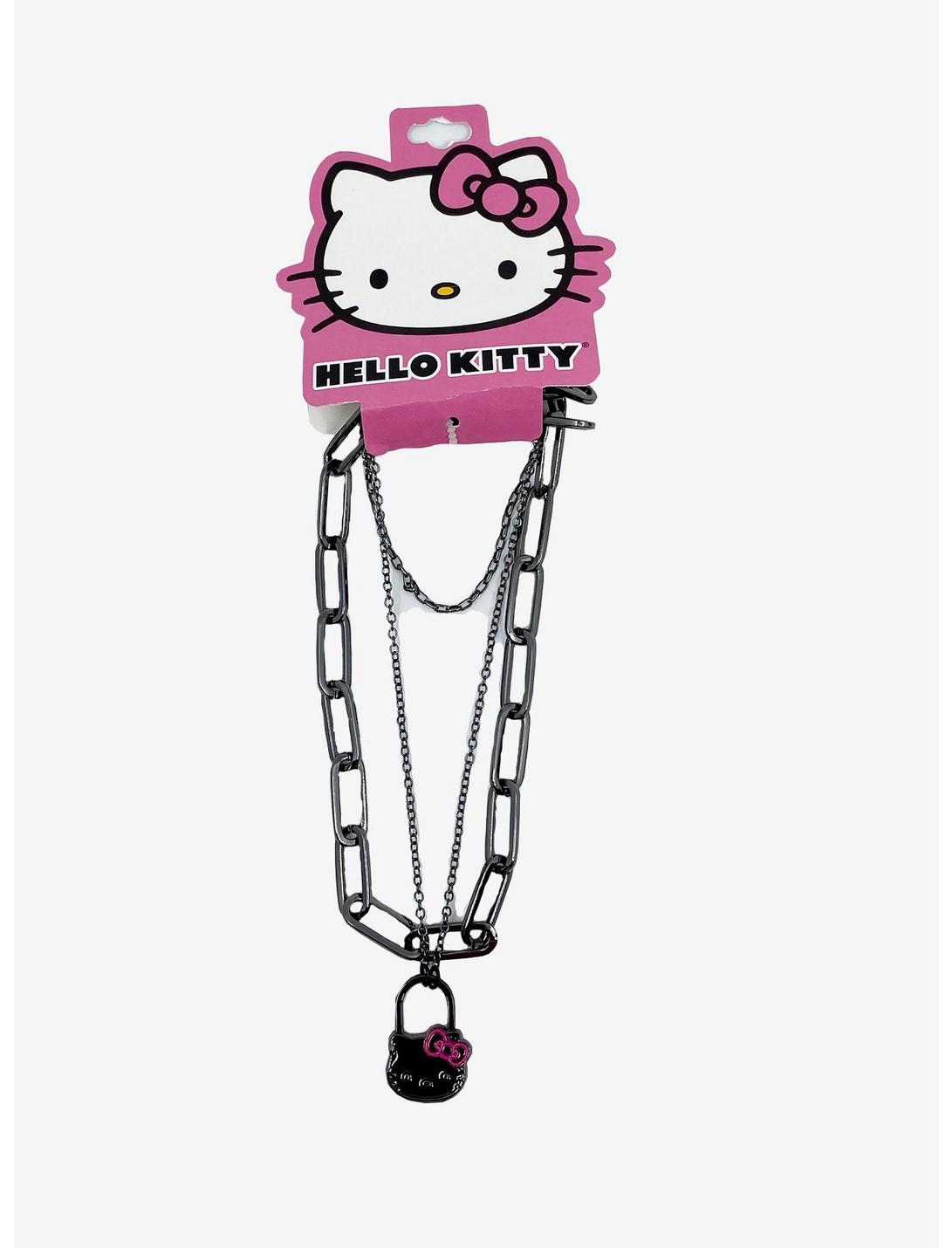 Hello Kitty Padlock Chain Necklace Set, , hi-res