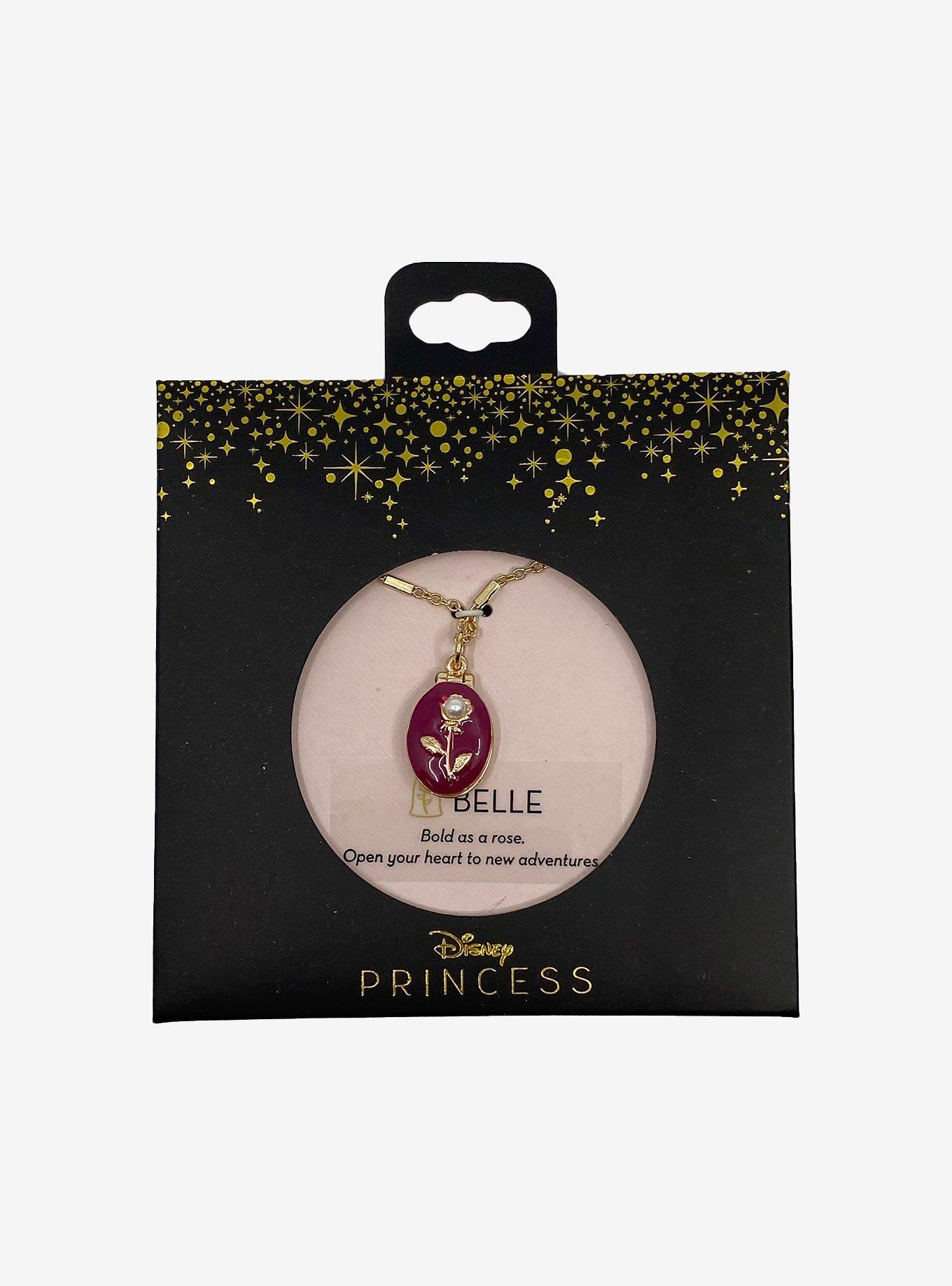 Disney Beauty And The Beast Belle Rose Locket Necklace, , hi-res