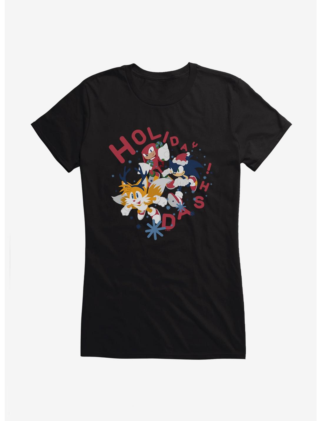 Sonic The Hedgehog Winter Dash Girls T-Shirt, BLACK, hi-res