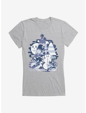 Sonic The Hedgehog Winter Snow Friends Blue Tone Girls T-Shirt, , hi-res