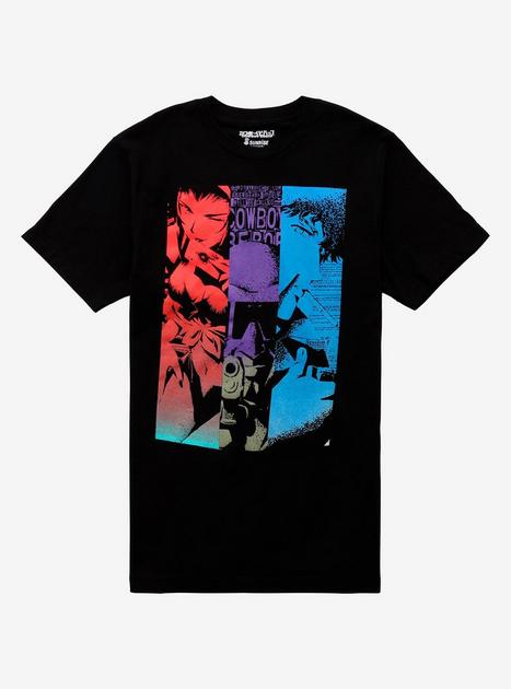 Cowboy Bebop Gradient Character Panels T-Shirt | Hot Topic