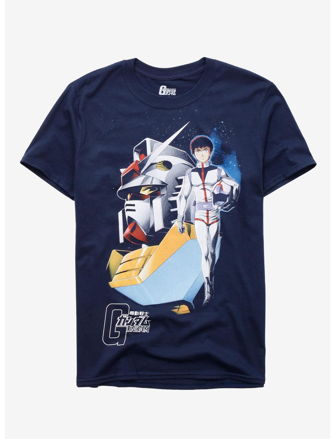 Mobile Suit Gundam Amuro Ray T-Shirt, NAVY, hi-res