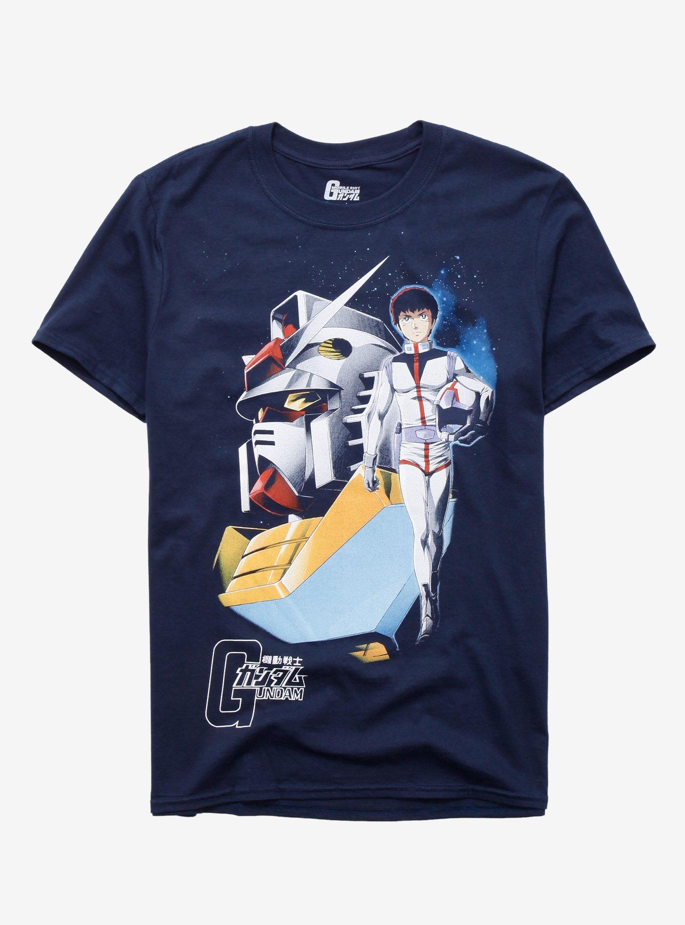 Mobile Suit Gundam Amuro Ray T-Shirt, NAVY, hi-res