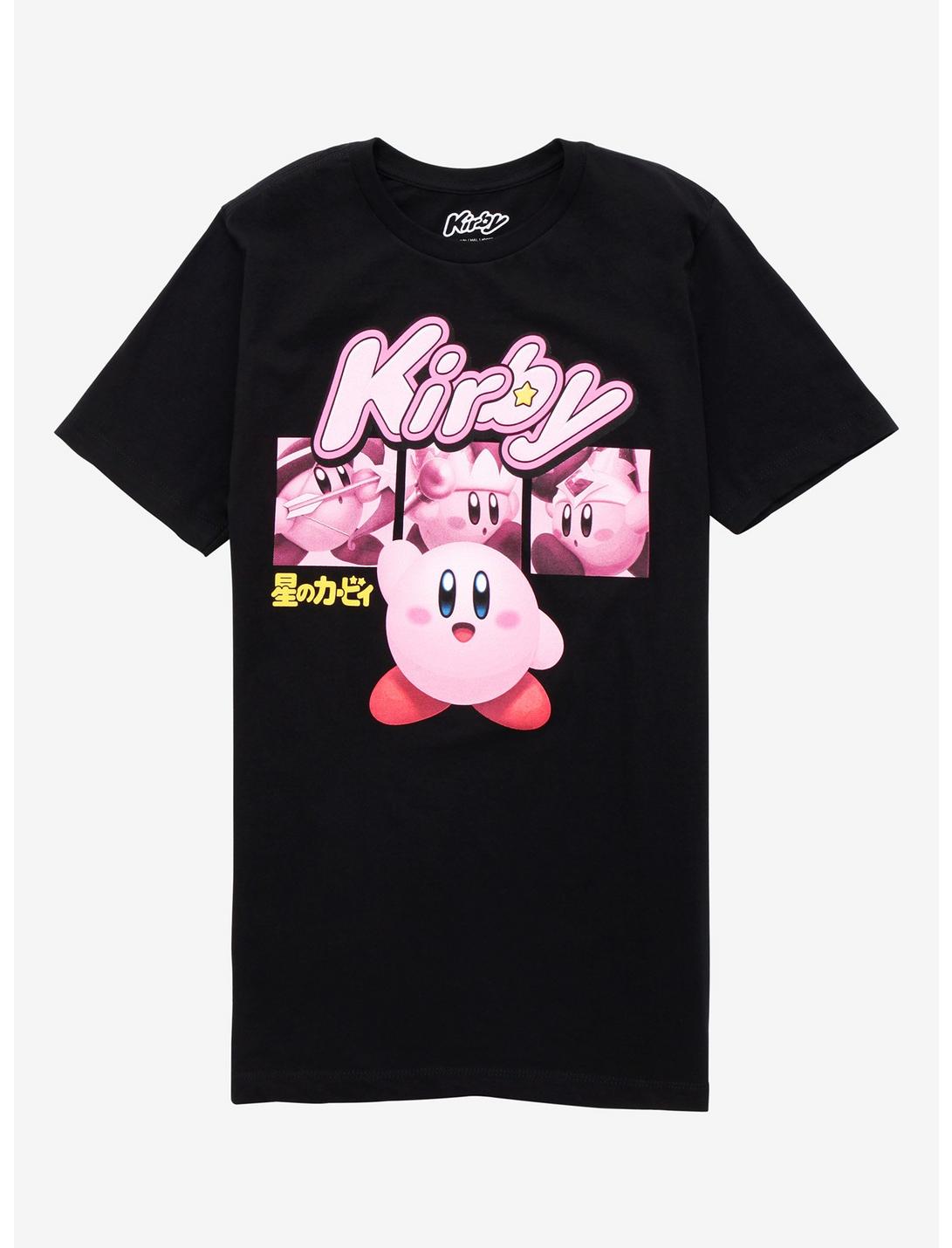 Kirby Pink Portraits T-Shirt, BLACK, hi-res