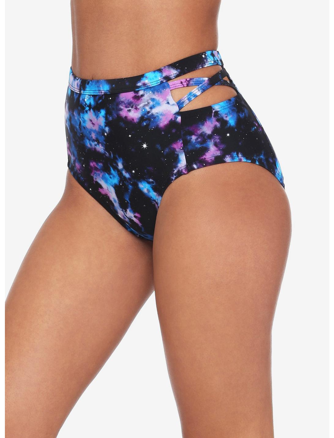 Galaxy Strappy High-Waisted Swim Bottoms, MULTI, hi-res