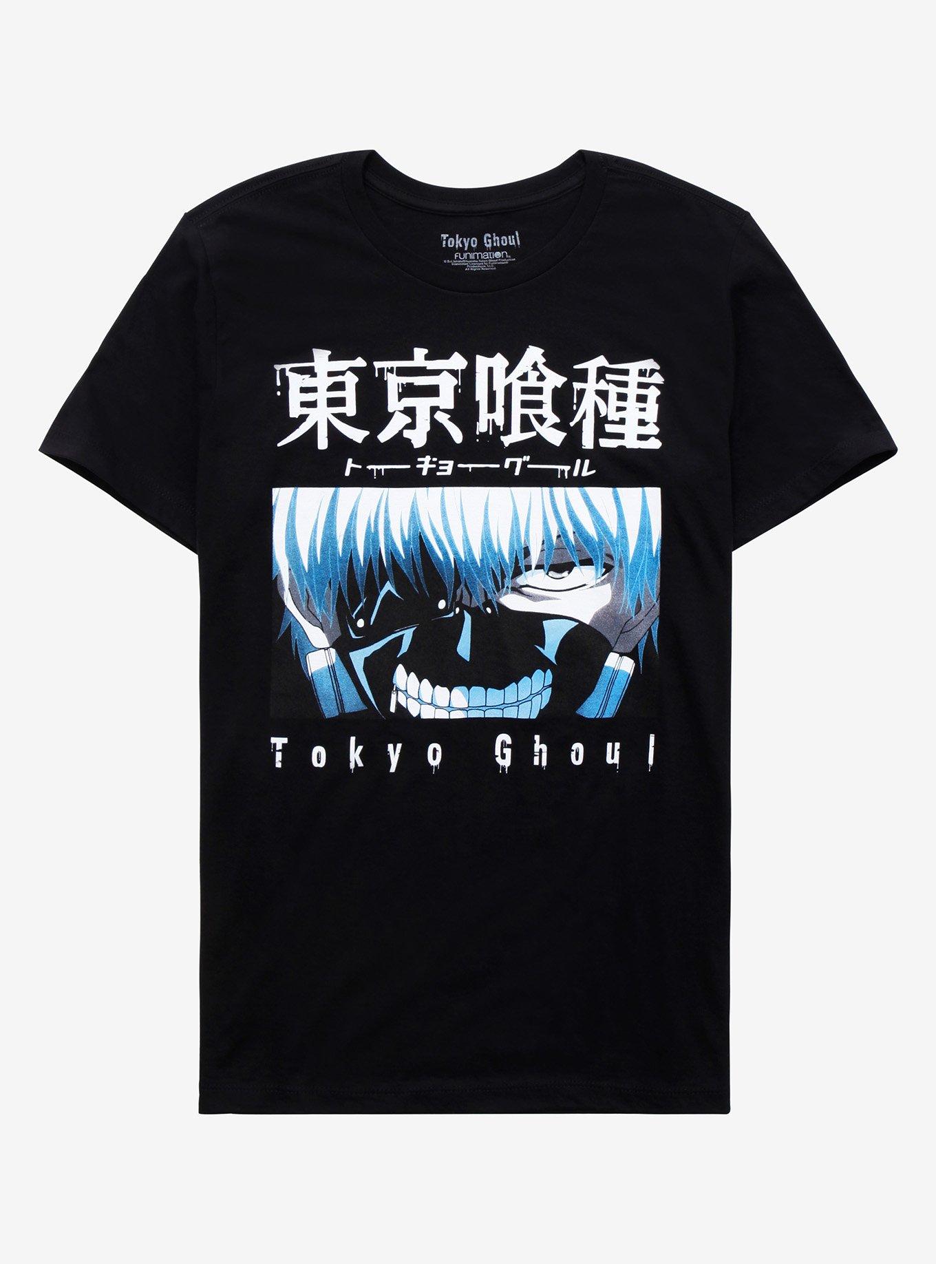 Tokyo Ghoul Blue & White Ken Kaneki T-Shirt, BLACK, hi-res