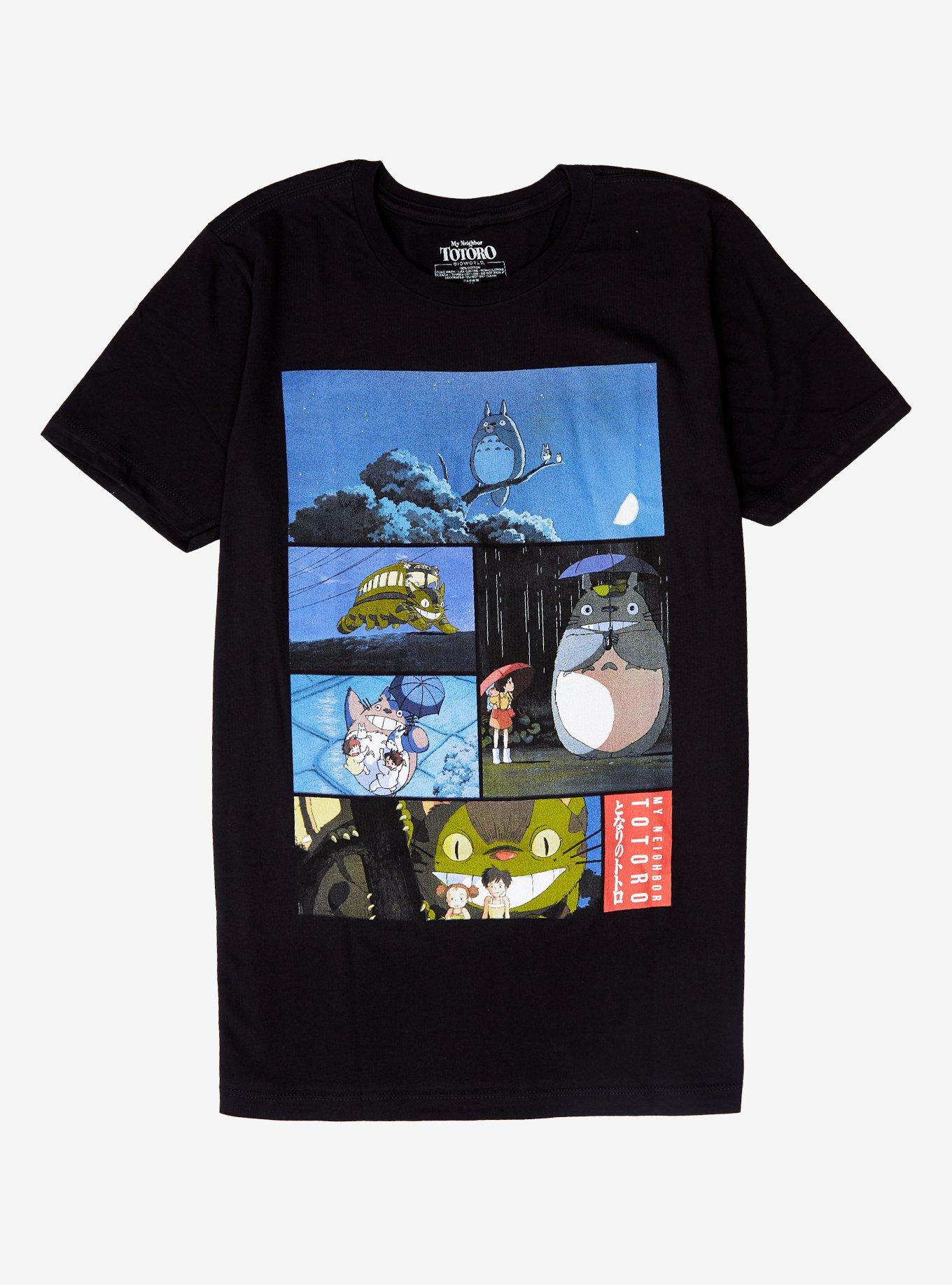 Studio Ghibli My Neighbor Totoro Screencaps T-Shirt, BLACK, hi-res
