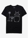 Studio Ghibli My Neighbor Totoro Line Art T-Shirt, BLACK, hi-res