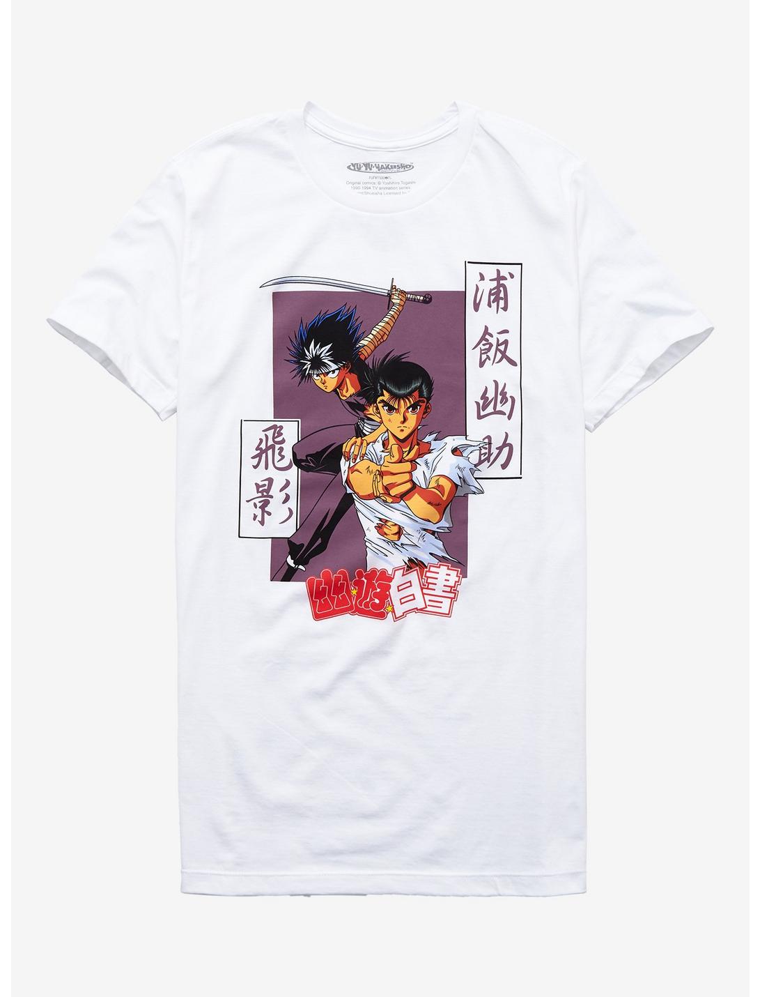 Yu Yu Hakusho Yusuke & Hiei T-shirt, WHITE, hi-res