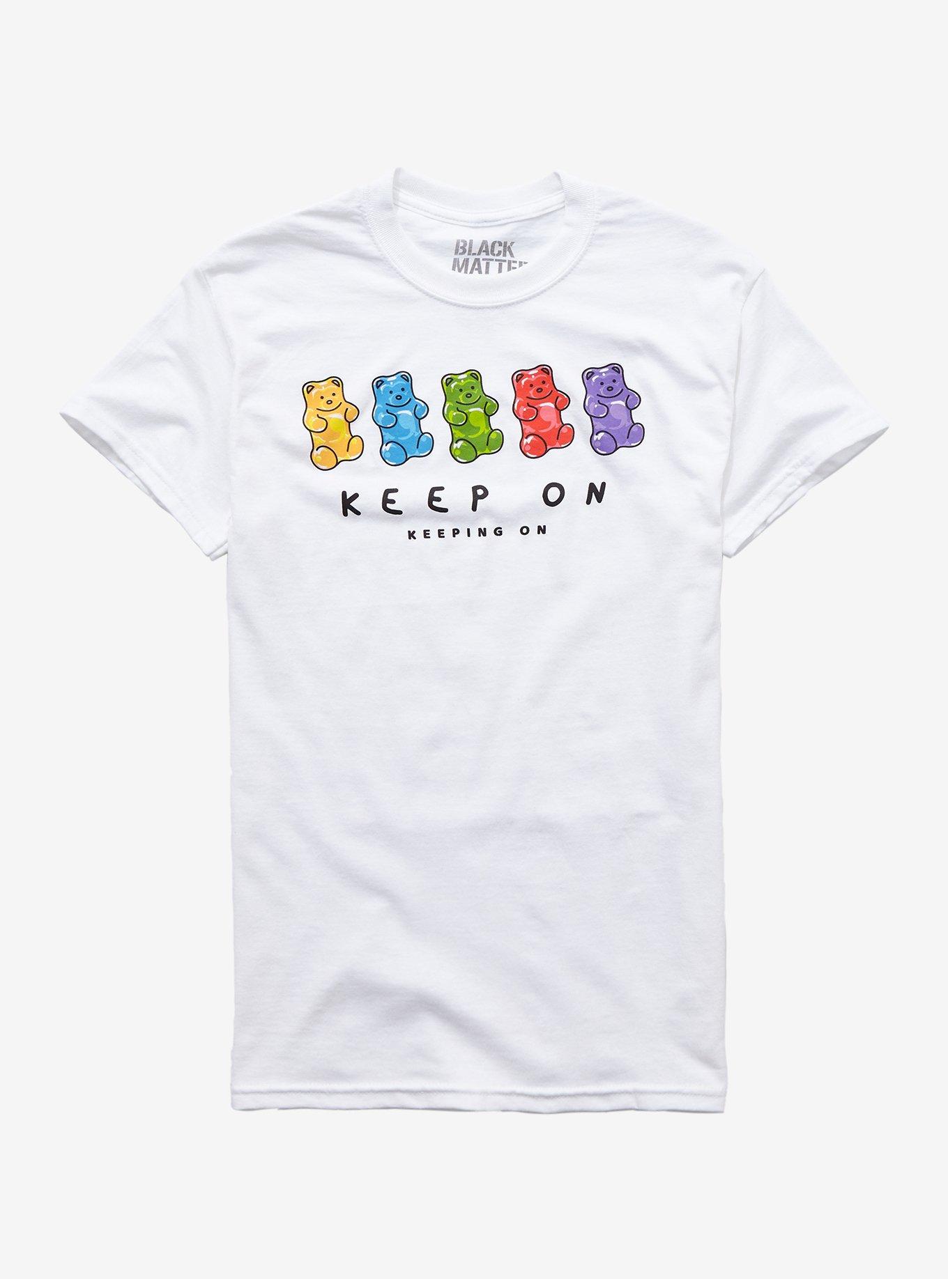 Keep On Keeping On Candy Bear Boyfriend Fit Girls T-Shirt, MULTI, hi-res