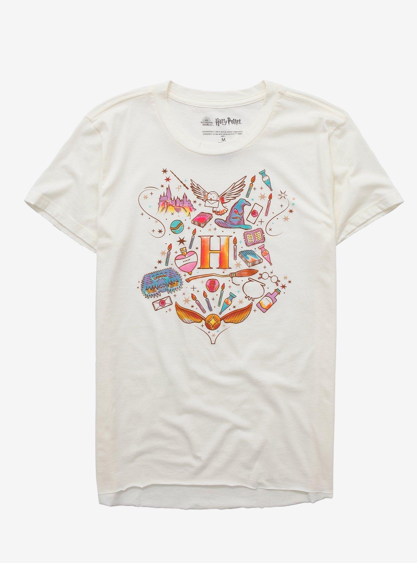 Harry Potter Watercolor Icons Girls T-Shirt, MULTI, hi-res