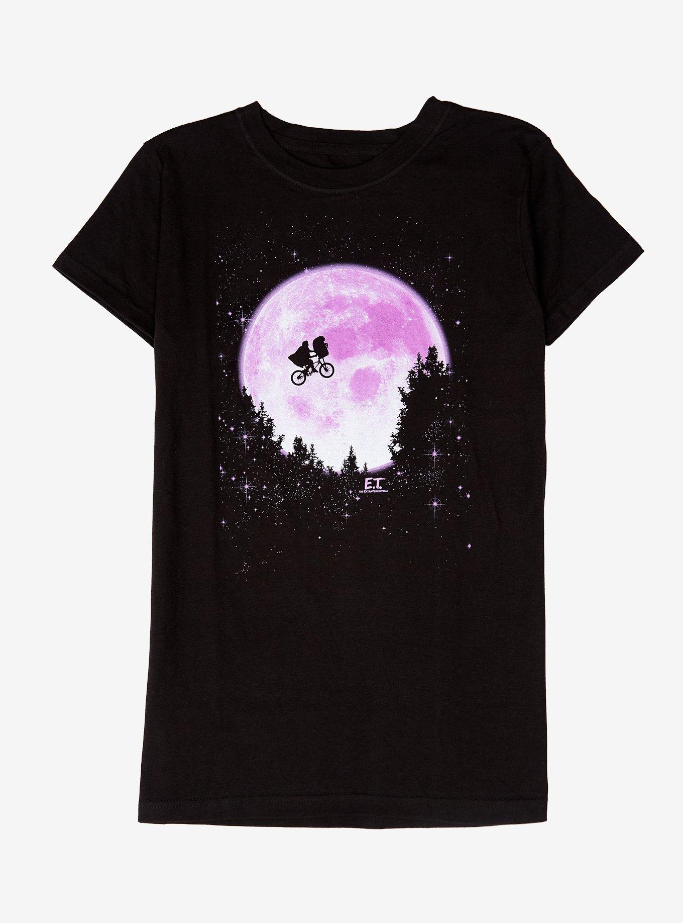 E.T. The Extra Terrestrial Moon Ride Girls T-Shirt, PINK, hi-res
