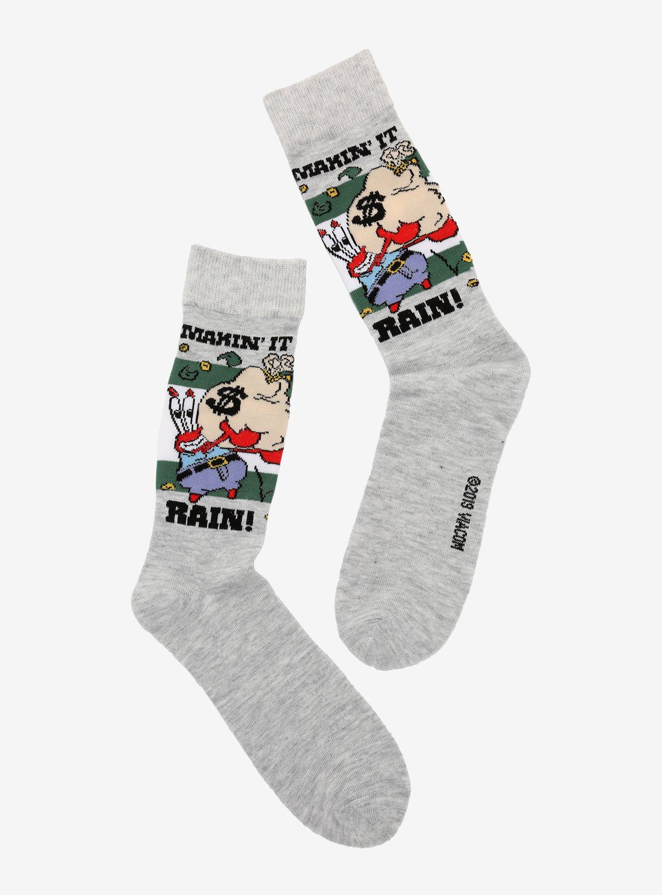 SpongeBob SquarePants Mr. Krabs Money Crew Socks, , hi-res