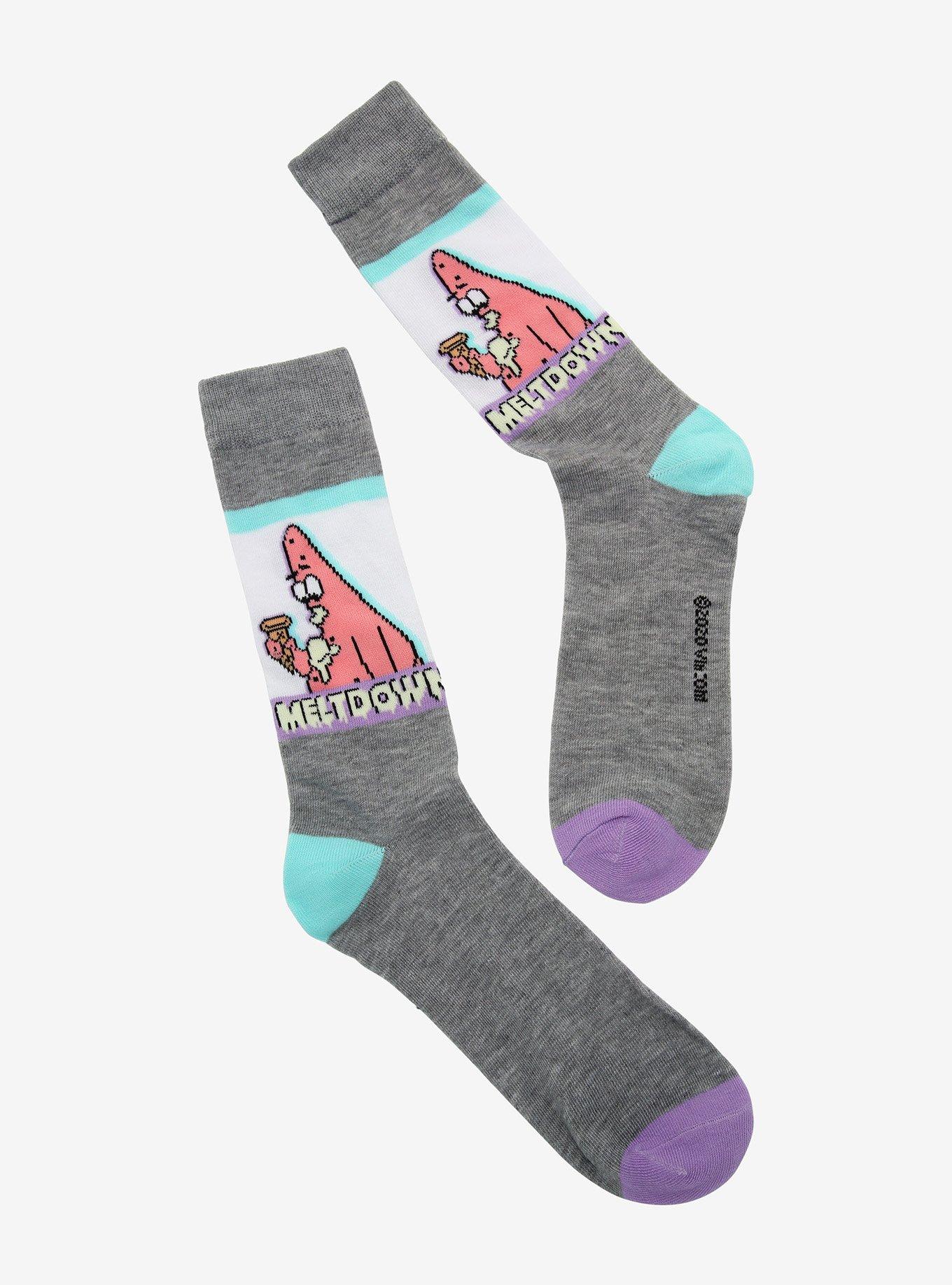 SpongeBob SquarePants Patrick Meltdown Crew Socks | Hot Topic