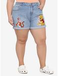 Disney Winnie The Pooh Embroidered Mom Shorts Plus Size, MULTI, hi-res