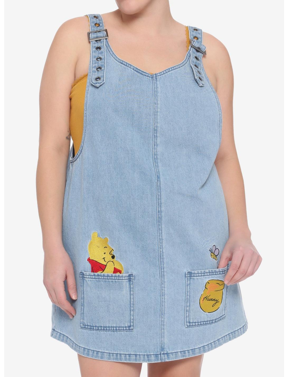 Disney Winnie The Pooh Embroidered Denim Skirtall Plus Size, MULTI, hi-res