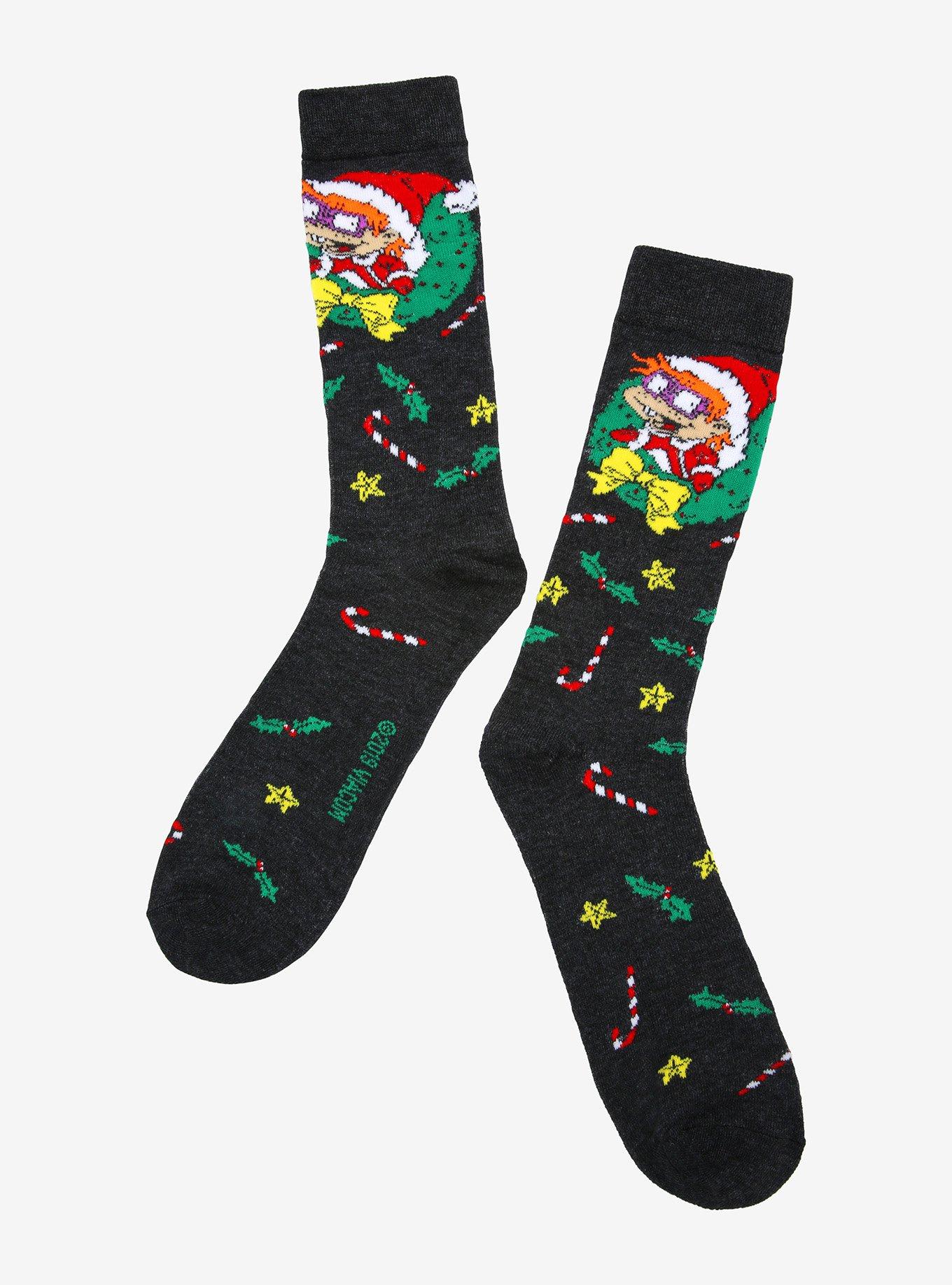 Rugrats Chuckie Holiday Crew Socks, , hi-res