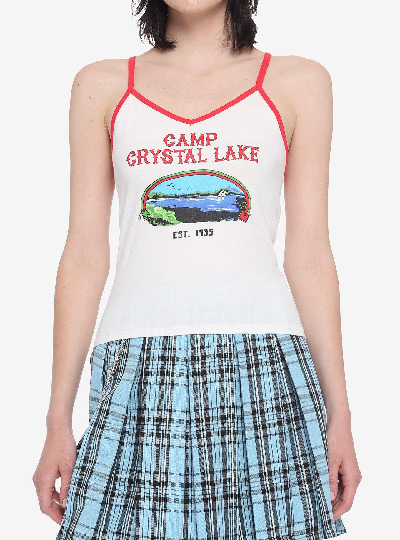 Friday The 13th Camp Crystal Lake Girls Strappy Tank Top, MULTI, hi-res