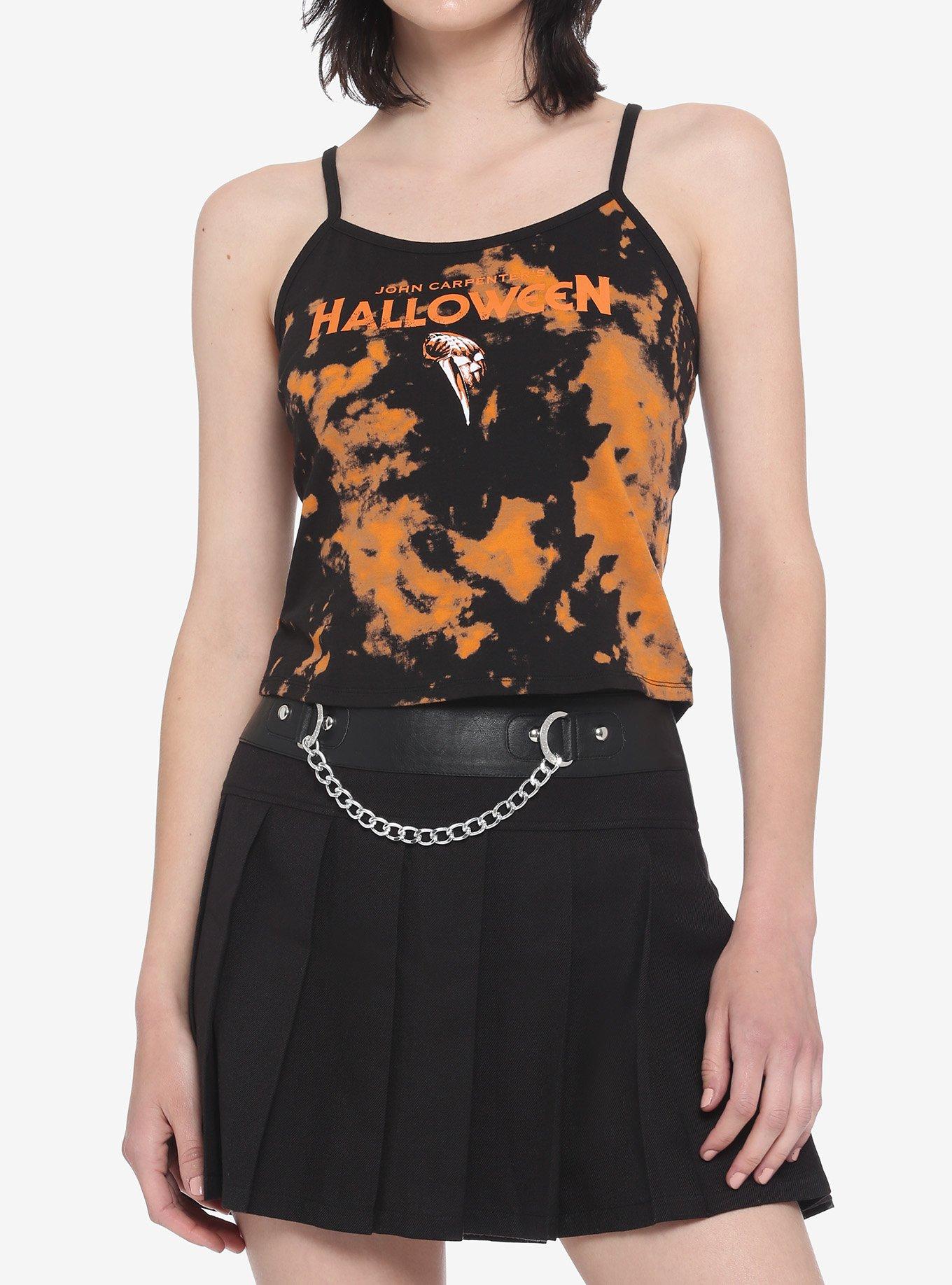Halloween Tie-Dye Girls Strappy Crop Tank Top, MULTI, hi-res