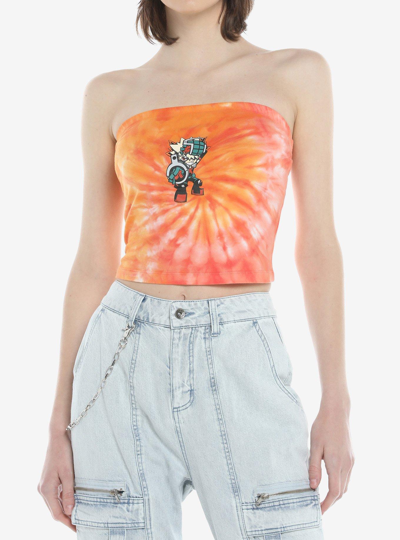 My Hero Academia Bakugo Tie-Dye Girls Tube Top, MULTI, hi-res