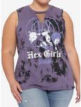 Scooby-Doo Hex Girls Tie-Dye Mesh Girls Muscle Top Plus Size, MULTI, hi-res