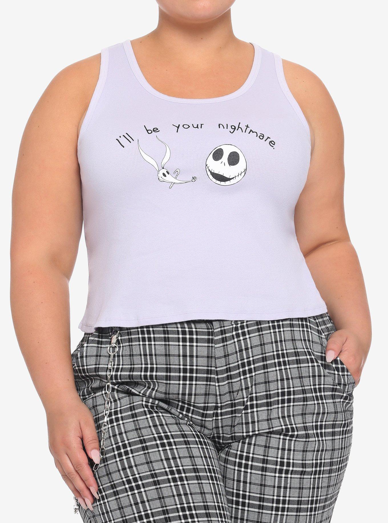 The Nightmare Before Christmas Be Your Nightmare Ribbed Girls Tank Top Plus Size, MULTI, hi-res