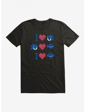 Sonic The Hedgehog Valentine Gaming Icons T-Shirt, , hi-res