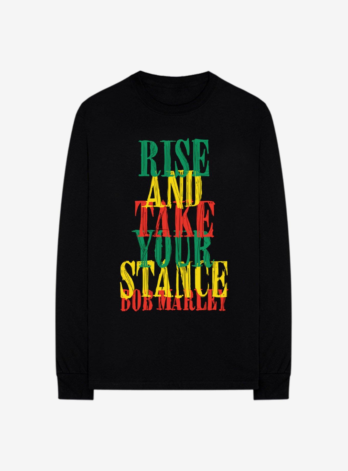 Bob Marley Rise & Take Your Stance Long-Sleeve T-Shirt, BLACK, hi-res