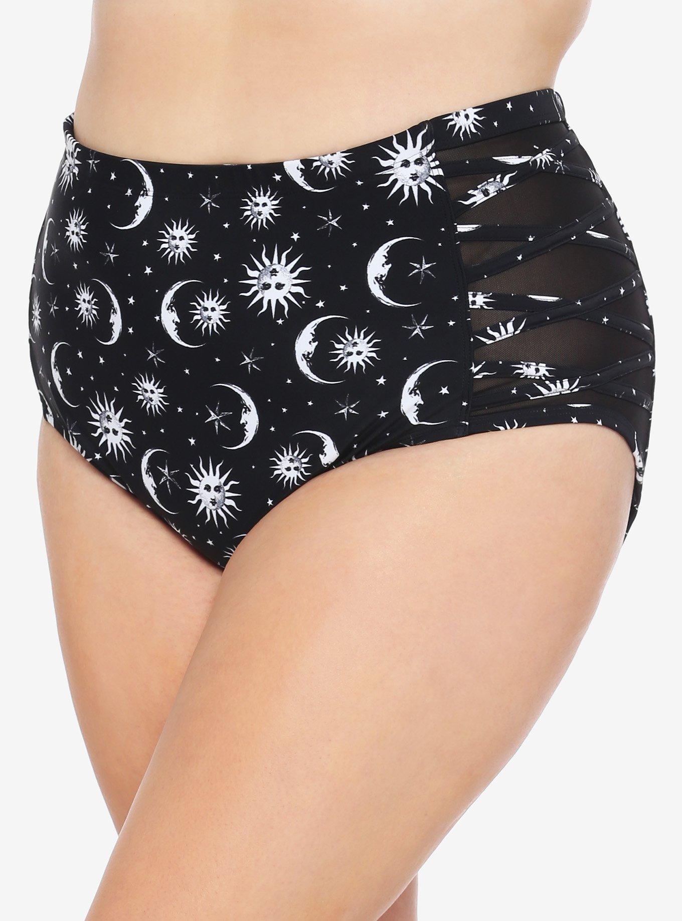 Celestial HighWaisted Swim Bottoms Plus Size Hot Topic