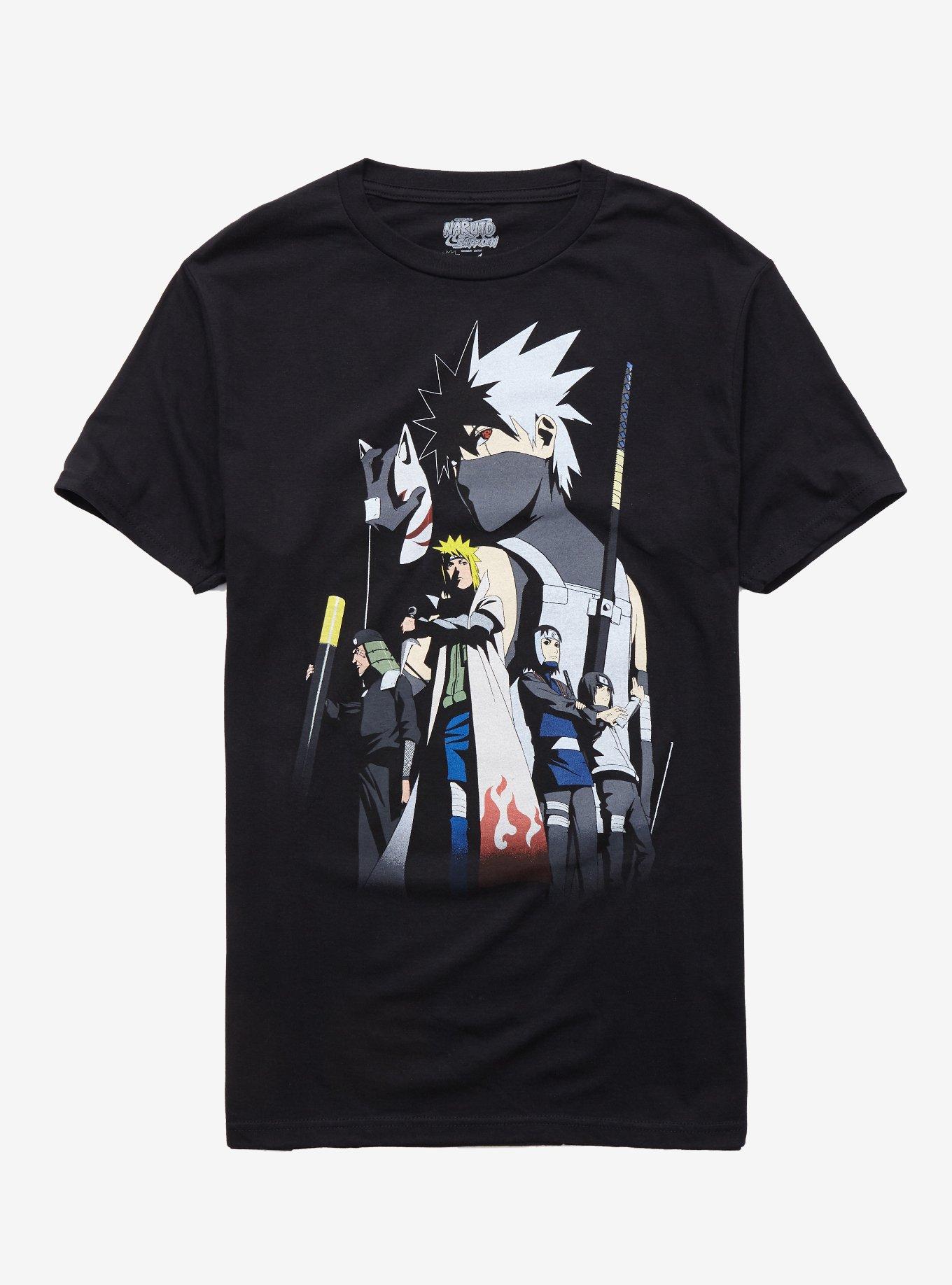 Naruto Shippuden Hokage & Anbu T-Shirt, BLACK, hi-res