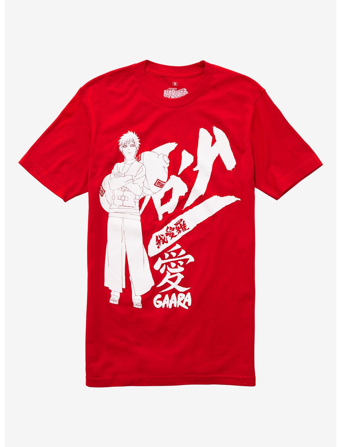 Naruto Shippuden Gaara Red & White T-Shirt, MAROON, hi-res
