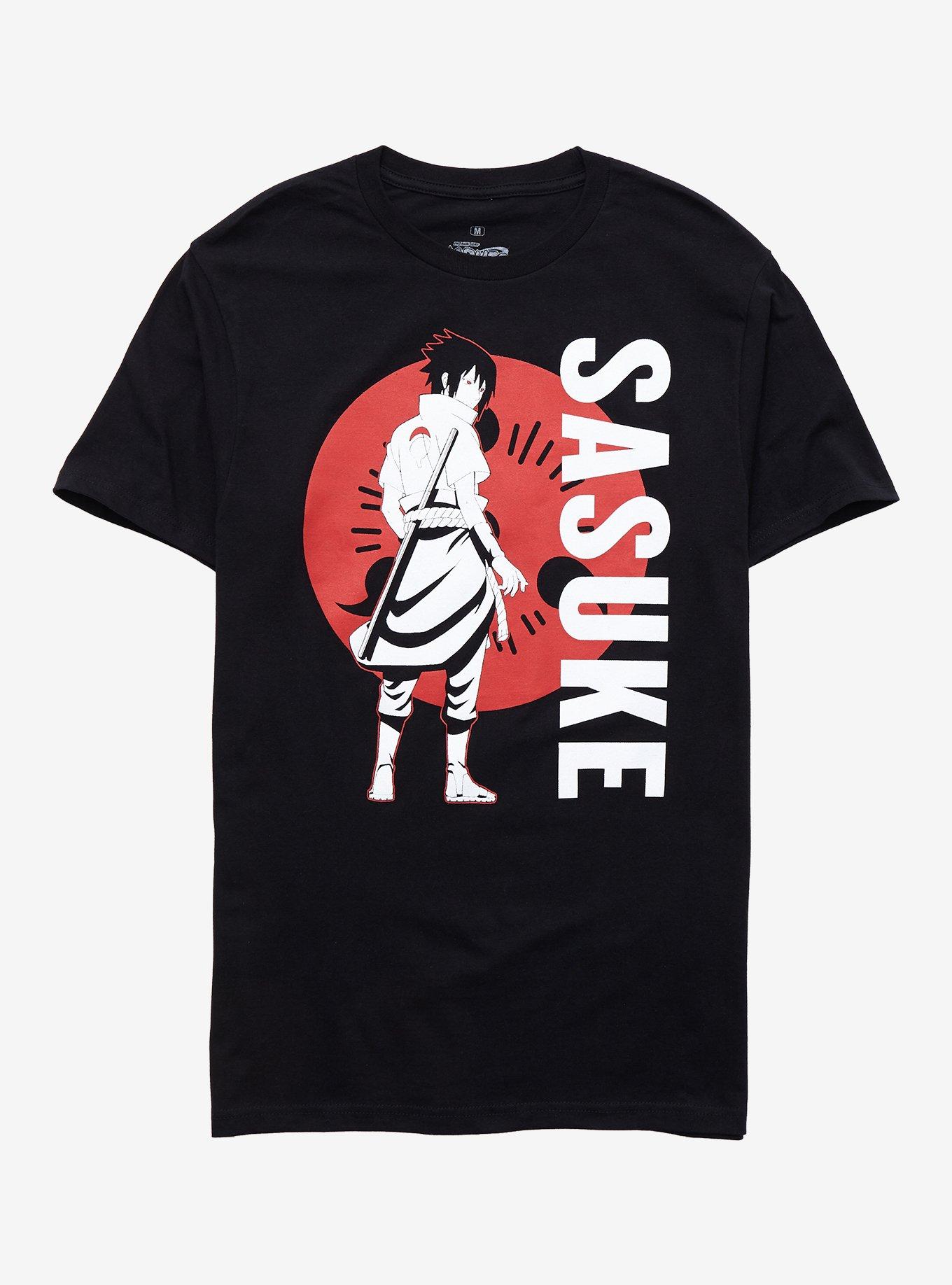 Naruto Shippuden Sasuke Sharingan T-Shirt, BLACK, hi-res