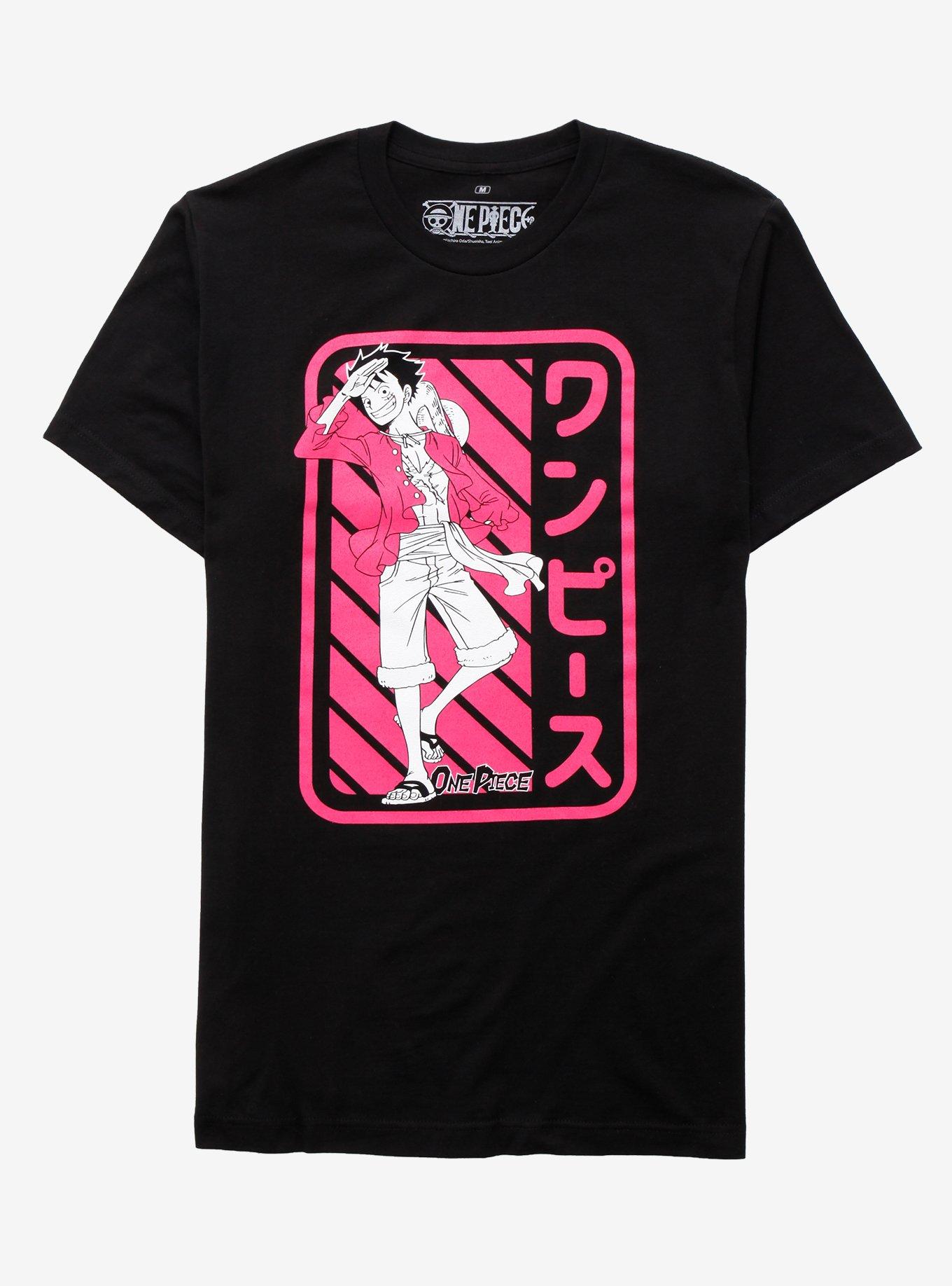 One Piece Luffy Red Box T-Shirt, BLACK, hi-res