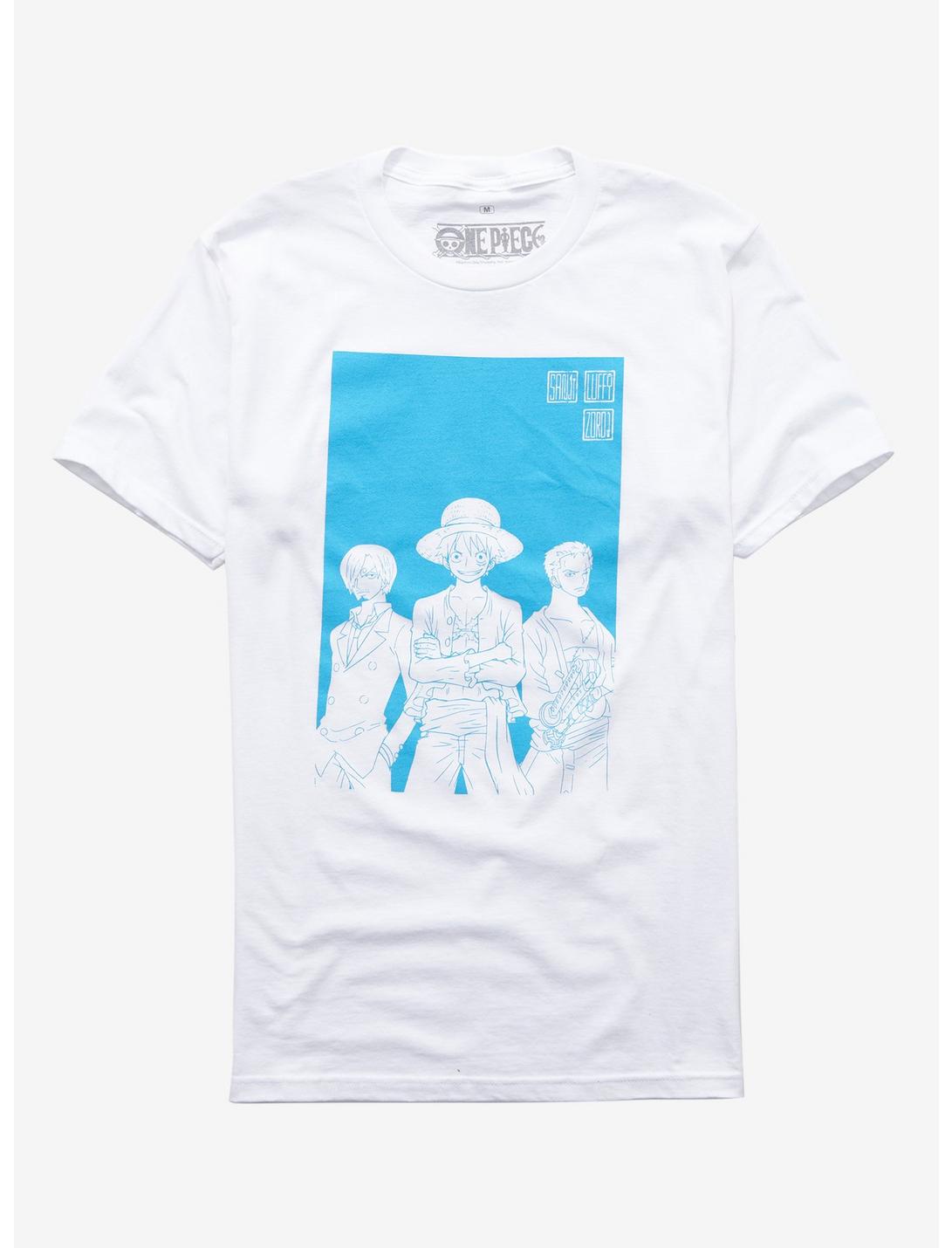 One Piece Blue Trio T-Shirt, WHITE, hi-res