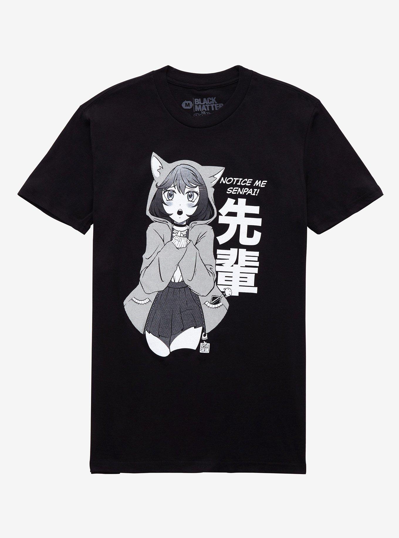 Notice Me Senpai Schoolgirl T-Shirt, MULTI, hi-res
