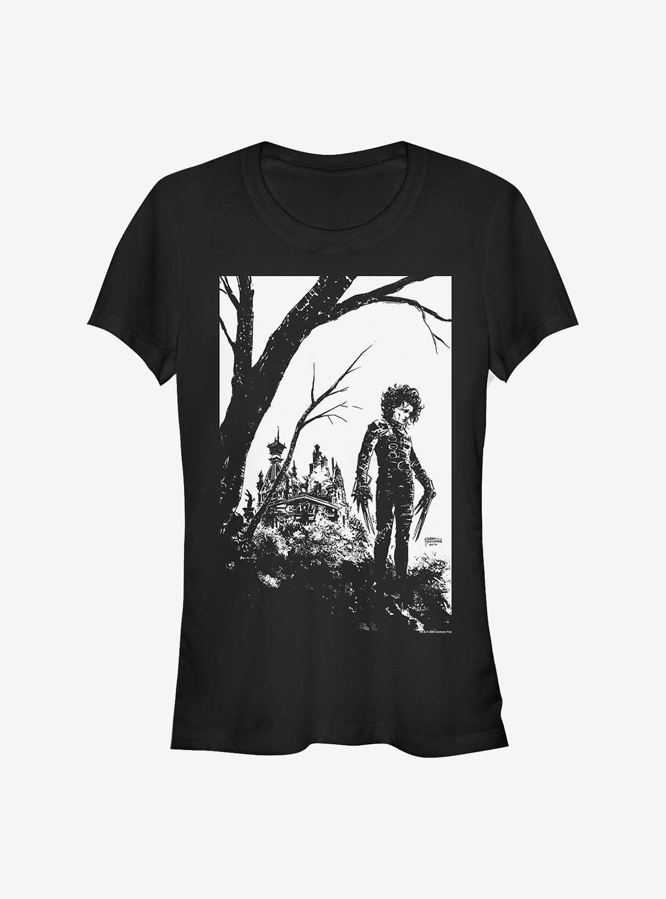 Edward Scissorhands Black And White Cover Girls T-Shirt Hot Topic Web Exclusive, , hi-res