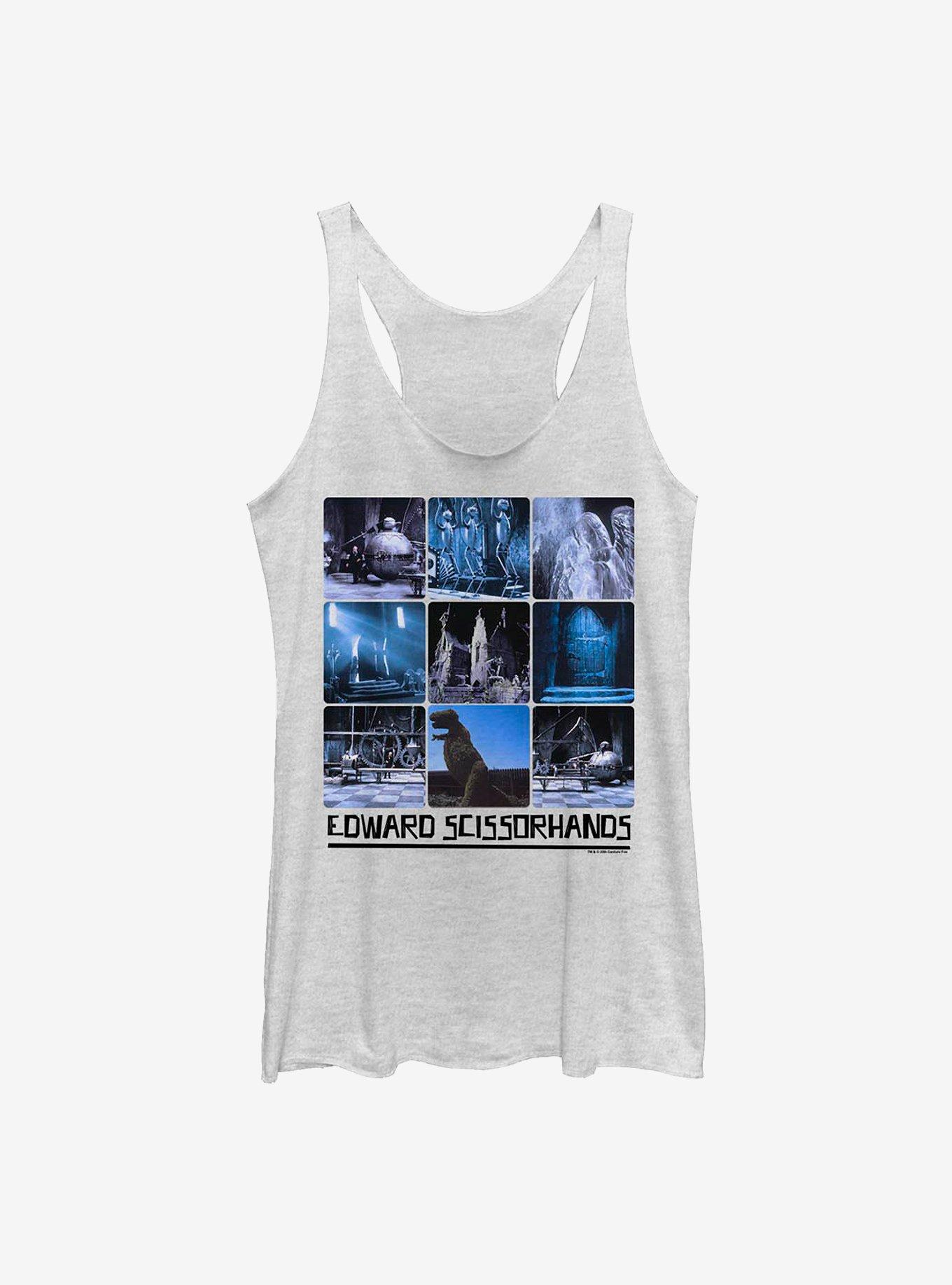 Edward Scissorhands Collage Girls Tank, WHITE HTR, hi-res