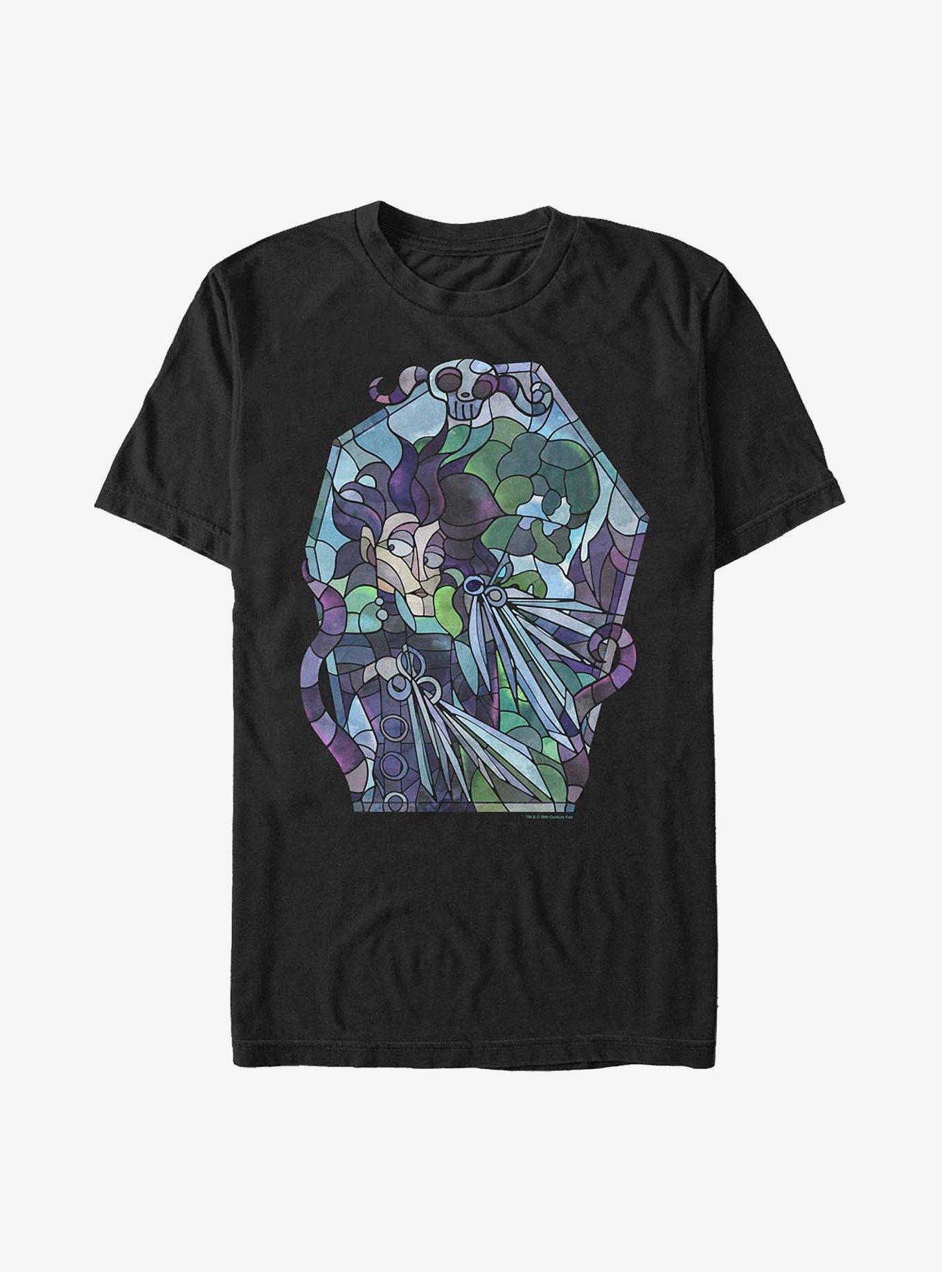 Edward Scissorhands Edward Stained Glass T-Shirt, BLACK, hi-res