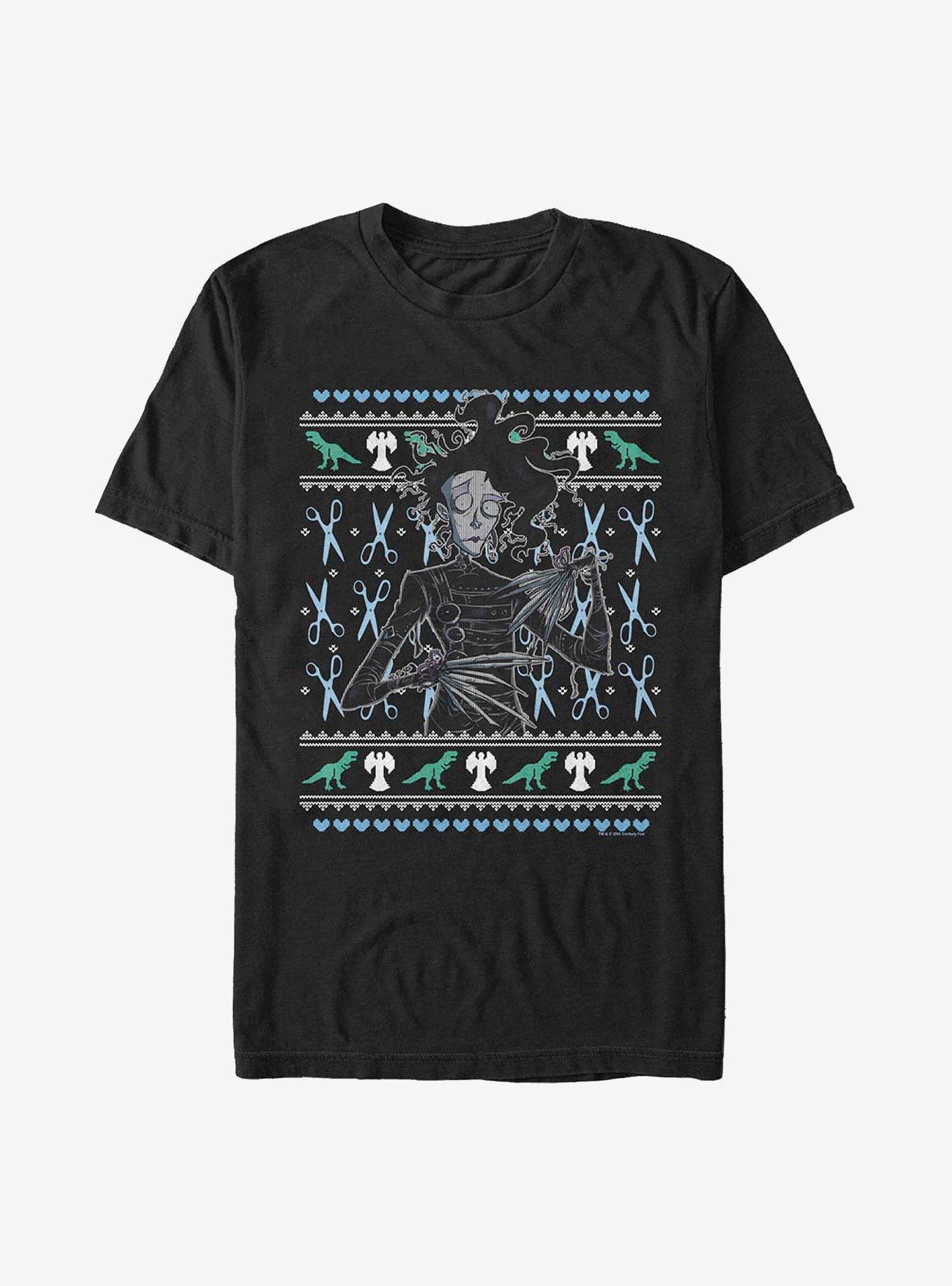 Edward Scissorhands Ugly Christmas Scissorhands T-Shirt, , hi-res